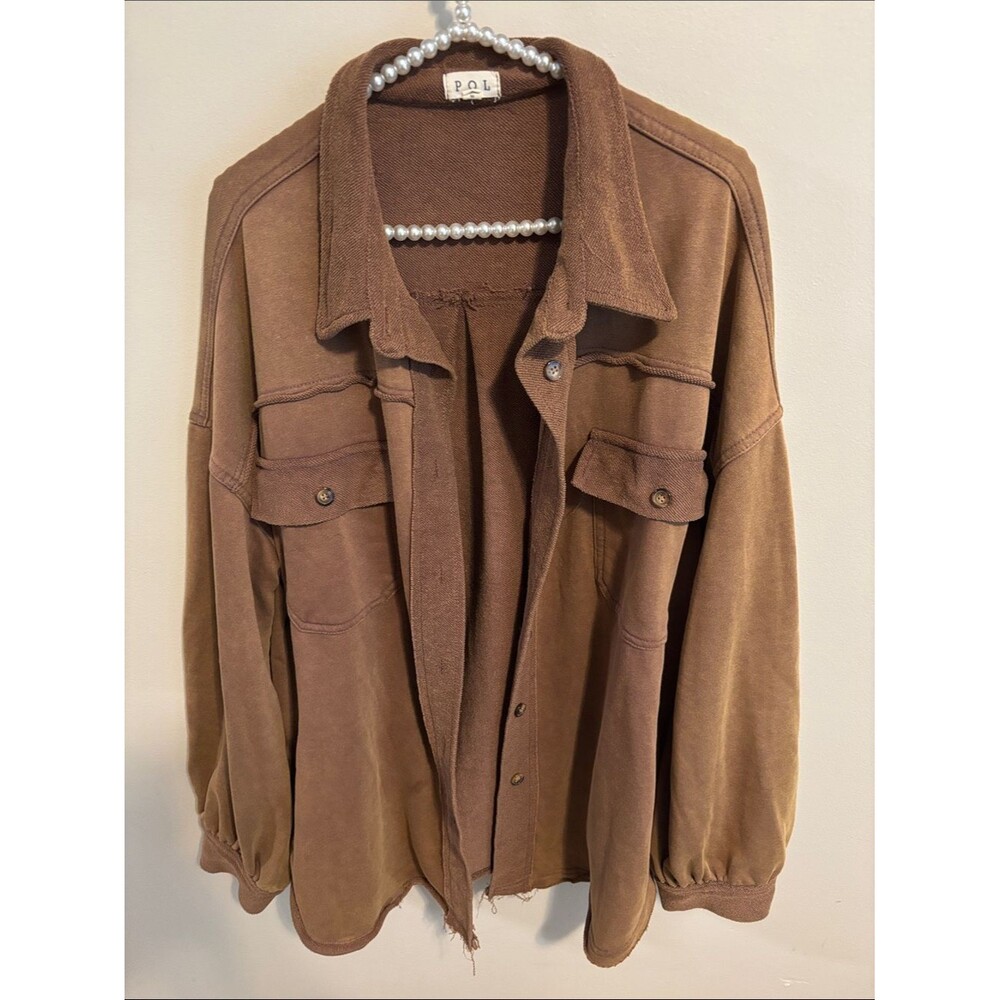 POL oversized brown shacket size 2xl